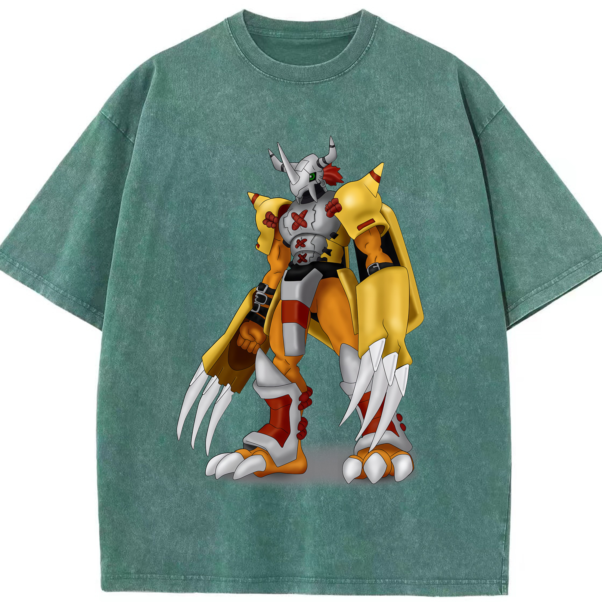 （画像用） Digimon デジタルモンスター/デジモン 綿100% ヴィンテージ風 半袖Tシャツ（フロントプリント）